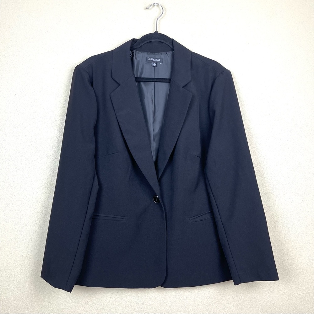 Notations Black Blazer Size 3X